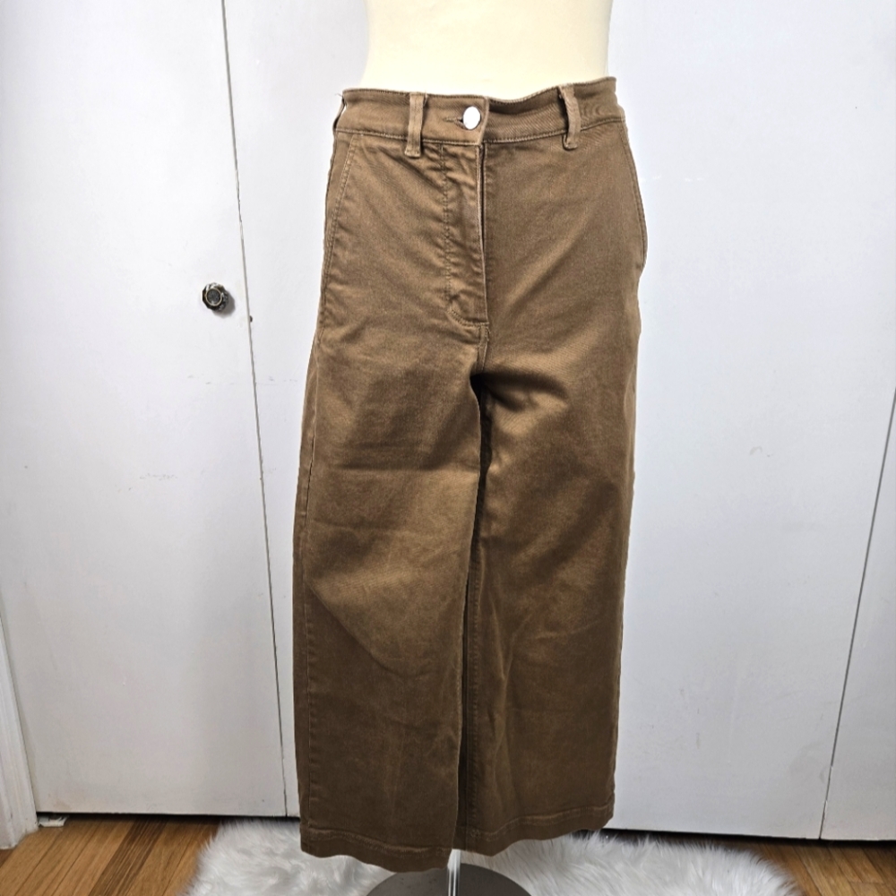 Everlane Wide Leg Pants in Brown